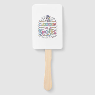 Unicorn Classroom Full of Sparkles Original Merch Hand Fan