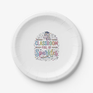 Unicorn Classroom Full of Sparkles Original Merch Paper Plate