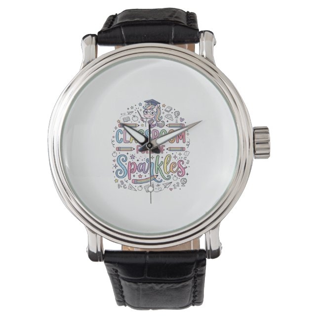 Unicorn Classroom Full of Sparkles Original Merch  Watch (Front)