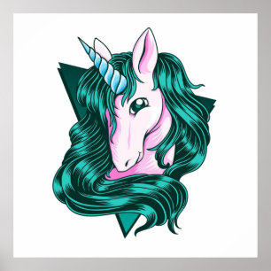 Unicorn clip art poster