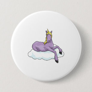 Unicorn Cloud 7.5 Cm Round Badge