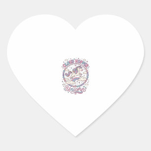 Unicorn Cloud Hopper Unicorn Playful Cute Gift Des Heart Sticker