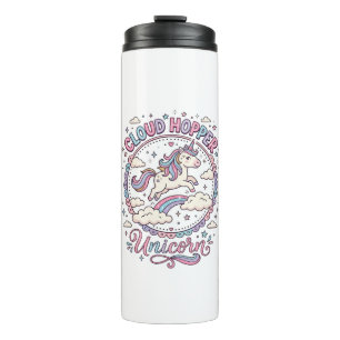 Unicorn Cloud Hopper Unicorn Playful Cute Gift Des Thermal Tumbler