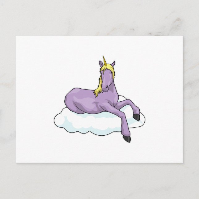 Unicorn Cloud Postcard (Front)