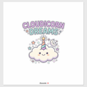 Unicorn Cloudicorn Dreams Trendy Graphic Tee Desig