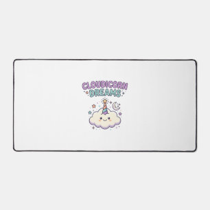 Unicorn Cloudicorn Dreams Trendy Graphic Tee Desig Desk Mat