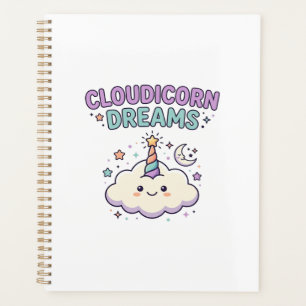 Unicorn Cloudicorn Dreams Trendy Graphic Tee Desig Planner
