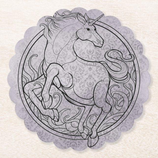 Unicorn Coaster Grey Blend (Front)