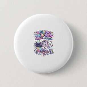 Unicorn Coding Unicorn Debug Squad Charming Market 6 Cm Round Badge