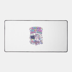 Unicorn Coding Unicorn Debug Squad Charming Market Desk Mat
