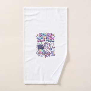 Unicorn Coding Unicorn Debug Squad Charming Market Hand Towel
