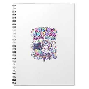Unicorn Coding Unicorn Debug Squad Charming Market Notebook