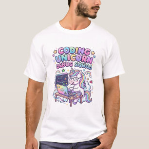 Unicorn Coding Unicorn Debug Squad Charming Market T-Shirt