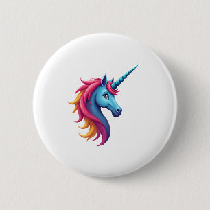 Unicorn Colorful Tie-Dye Unicorn Horse T-Shirt, Sm 6 Cm Round Badge