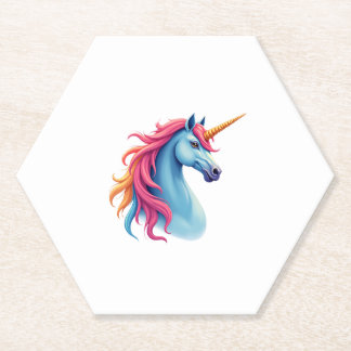 Unicorn Colorful Tie-Dye Unicorn Horse T-Shirt, Sm Paper Coaster