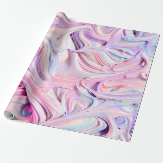 Unicorn colours wrapping paper (Unrolled)