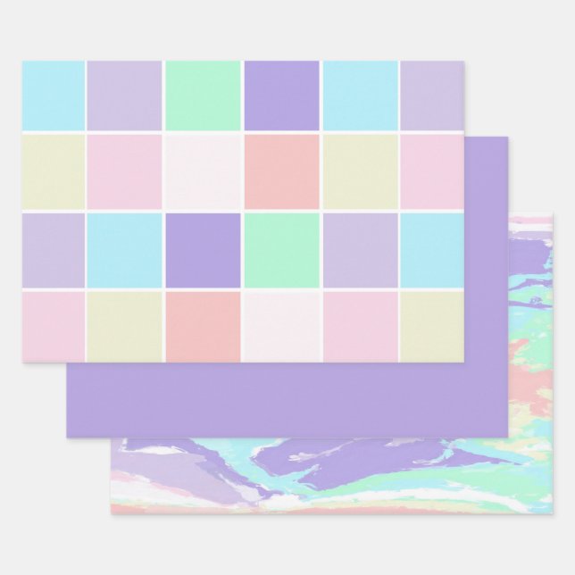 Unicorn Colours   Wrapping Paper Sheet (Set)