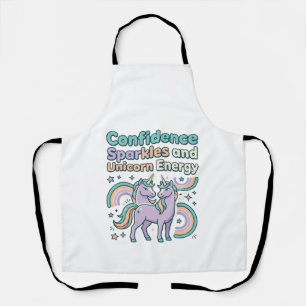 Unicorn Confidence Sparkles and Unicorn Energy Tre Apron