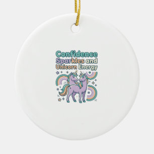 Unicorn Confidence Sparkles and Unicorn Energy Tre Ceramic Tree Decoration