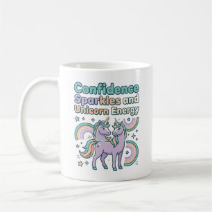 Unicorn Confidence Sparkles and Unicorn Energy Tre Coffee Mug