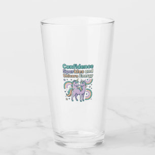 Unicorn Confidence Sparkles and Unicorn Energy Tre Glass