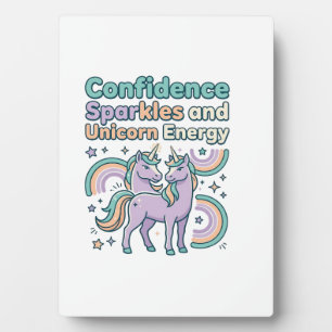Unicorn Confidence Sparkles and Unicorn Energy Tre Plaque