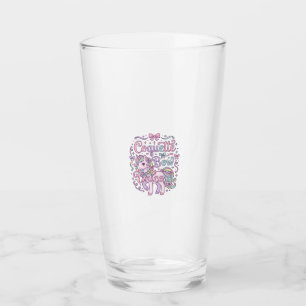 Unicorn Coquette Bow Unicorn Cute Pastel Graphic T Glass