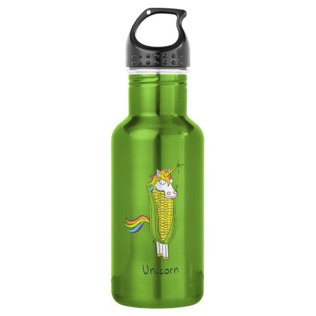 Unicorn Corn Funny Kids 532 Ml Water Bottle (Front)