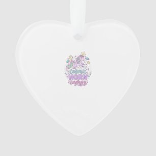 Unicorn Cosmic Horn Energy Cute Pastel Graphic Tee Ornament