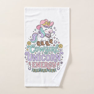 Unicorn Cowgirl Unicorn Energy Cute Pastel Product Hand Towel
