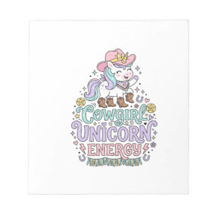 Unicorn Cowgirl Unicorn Energy Cute Pastel Product Notepad