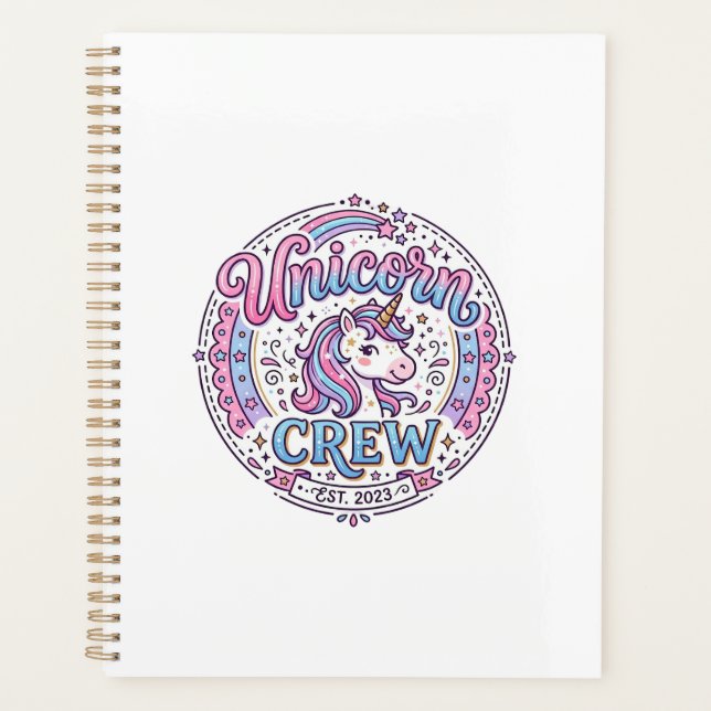 Unicorn Crew Playful Print on Demand Design_1 Planner (Front)