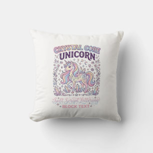 Unicorn Crystal Core Unicorn Adorable Vector Desig Cushion