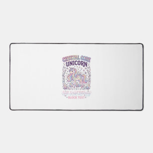 Unicorn Crystal Core Unicorn Adorable Vector Desig Desk Mat