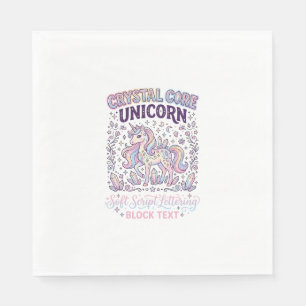 Unicorn Crystal Core Unicorn Adorable Vector Desig Napkin