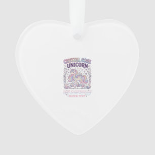 Unicorn Crystal Core Unicorn Adorable Vector Desig Ornament