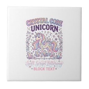 Unicorn Crystal Core Unicorn Adorable Vector Desig Tile