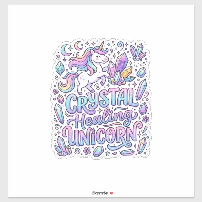 Unicorn Crystal Healing Unicorn Gift Idea Vector D (Sheet)
