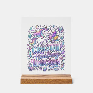 Unicorn Crystal Healing Unicorn Gift Idea Vector D Acrylic Sign