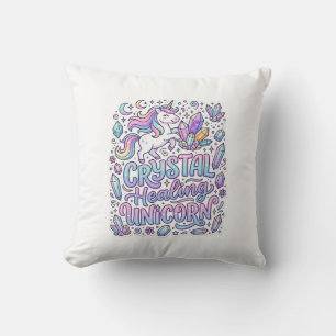 Unicorn Crystal Healing Unicorn Gift Idea Vector D Cushion