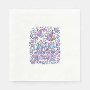 Unicorn Crystal Healing Unicorn Gift Idea Vector D Napkin