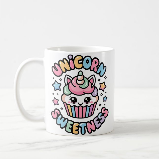 Unicorn Cupcake Sweetness Magical Treats Lover Coffee Mug (Left)
