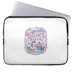 Unicorn Cupcake Unicorn Bakery White Background Pr Laptop Sleeve