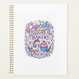 Unicorn Cupcake Unicorn Bakery White Background Pr Planner