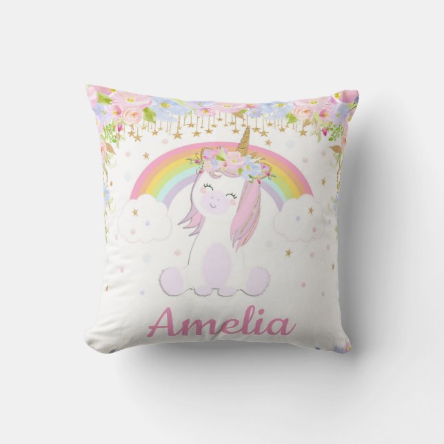 Unicorn Cushion Birthday Christmas Gift Decoration (Front)