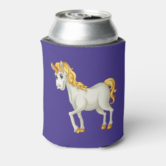 Unicorn custom monogram can cooler (Can Back)