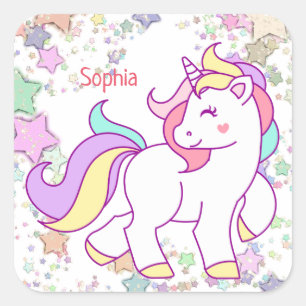 Unicorn Custom Square Sticker