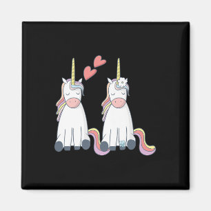 Unicorn Cute Bride And Groom Inlove Premium Magnet