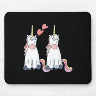 Unicorn Cute Bride And Groom Inlove Premium Mouse Mat