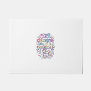 Unicorn Cute Colourful and a Little Magical Origin Doormat